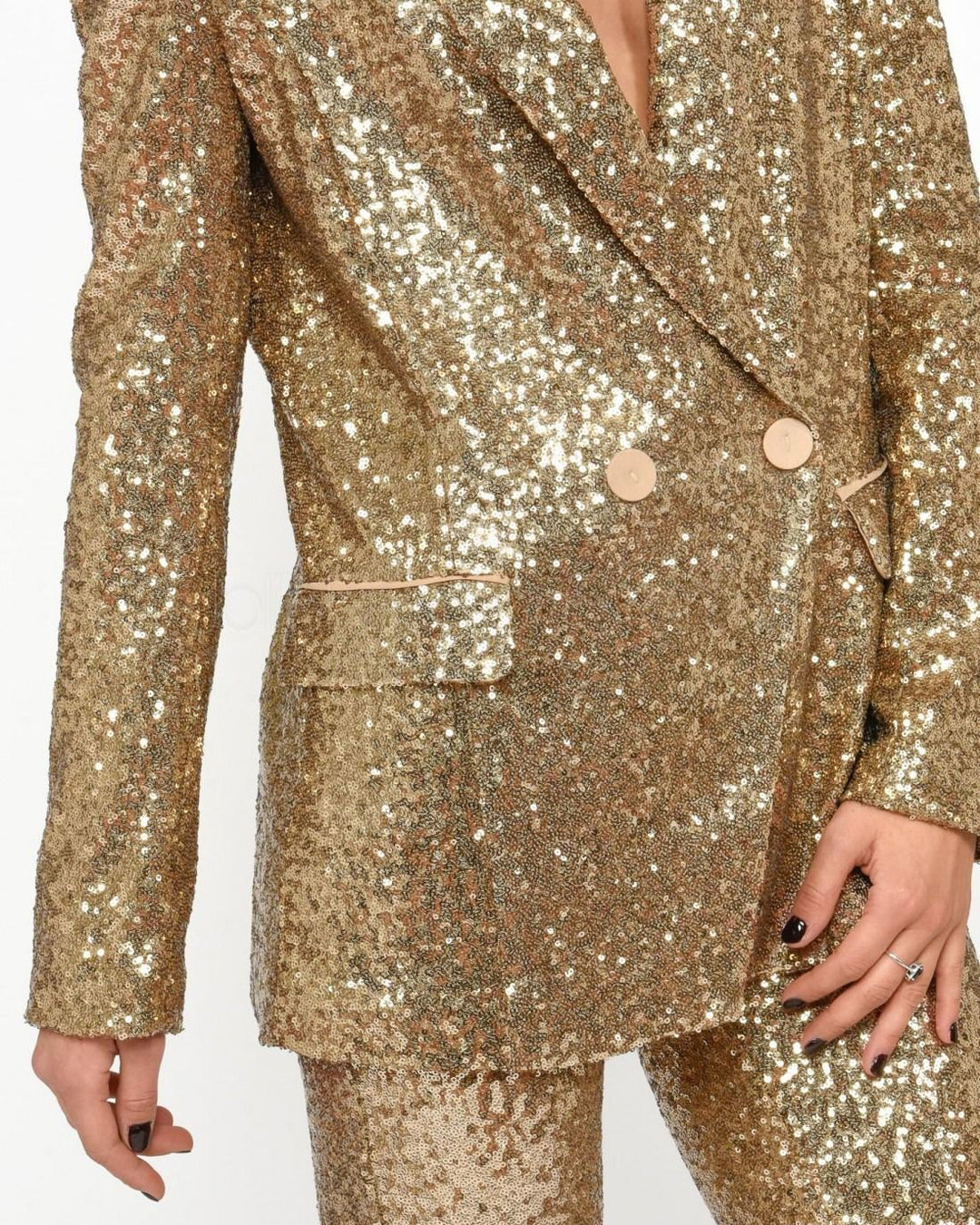 Julia Sequin Blazer Gold Melange de Luxe